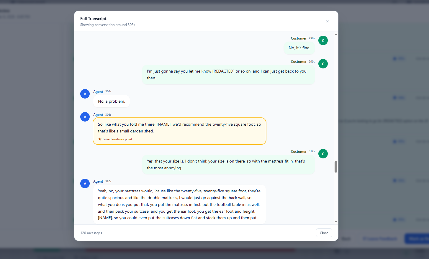 Metrix AI Transcript Analysis